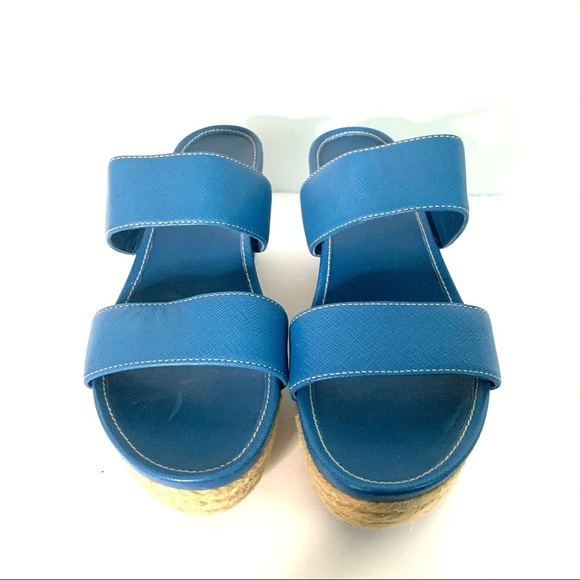 Prada | platform wedge slip on sandal - Picture 2 of 9